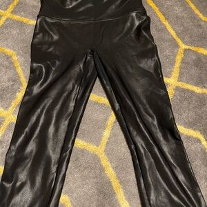 Sleek Black Faux Leather Leggings